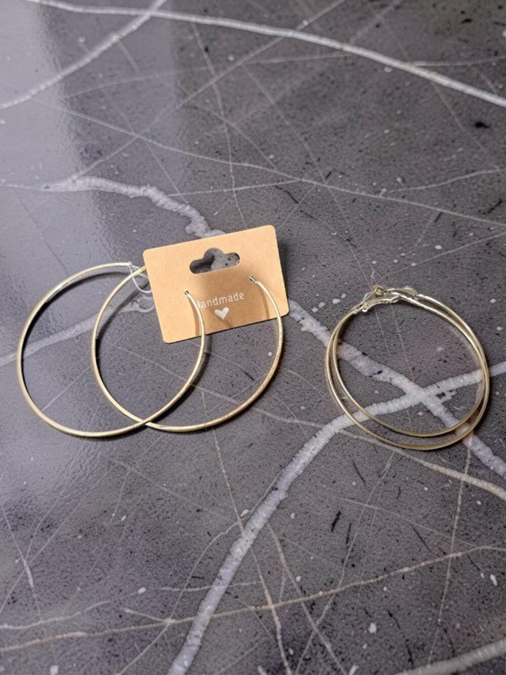 Set of 2 pair of hoop earrings~ Silver